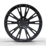 5 Holes Matte Black Flow Formed Alloy Car Rims High Quality - Image 2