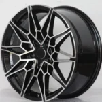 Hot Sell 5 Holes Aluminum Alloy Black Machined Car Wheel Rim