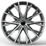 New Design Flow Formed Alloy Car Wheel 5 Holes Silver Machined Face Car Wheel Rims - Image 2