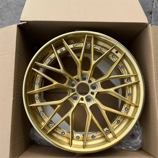 New Professional Car Wheel Custom Brown Gold 2-Piece Forged Passenger Car Alloy Wheel 16/19/21inch 5X100 5X114.3 5X120 Rims