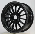Ouya 17-19inch 4/5X100 5X114.3/120 Black Machined Rivet Alloy Rim - Image 2