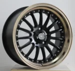 Ouya 17-19inch 4/5X100 5X114.3/120 Black Machined Rivet Alloy Rim - Image 3