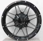 Ouya Wheel Black Milling Undercut Rivet Alloy Car Wheel - Image 2