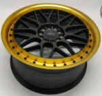 Ouya Wheel Car Accessories Matte Black Gold Machined Lip with Rivets Alloy Car Whhel - Image 3