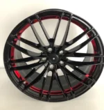 Ouya Wheel Wholesale 5X112 /120 Popular Black Machined Inner Lip with Red Clear Coat Alloy Car Wheel - Image 2