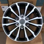 6 Holes Replica Car Wheel Rim Black Machine Face - Image 2