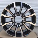 6 Holes Replica Car Wheel Rim Black Machine Face - Image 3