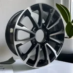 6 Holes Replica Car Wheel Rim Black Machine Face - Image 4