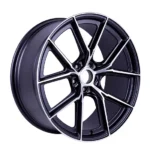 Silver Black Machined 5 Holes Aluminum Car Wheel