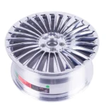 Silver Black Machined 5 Holes Aluminum Car Wheel - Image 3