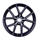 Silver Black Machined 5 Holes Aluminum Car Wheel - Image 4