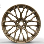 Silver Bronze Black 5 Holes Aluminum Alloy Car Wheel Rims - Image 2
