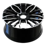 Silver Machined Face 5 Holes Black Aluminum Car Wheel Rim - Image 3