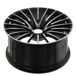 Thin Multi Spoke 5 Holes Classical Replica Black Machined Aluminum Alloy Car Wheel - Image 3