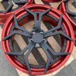 Two-Piece Forged Black Spokes Red Lip 5 Holes Car Wheel - Image 2