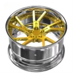 Golden Spoke 18-20 Inch Forged Alloy Car Wheels Black Silver - Image 3