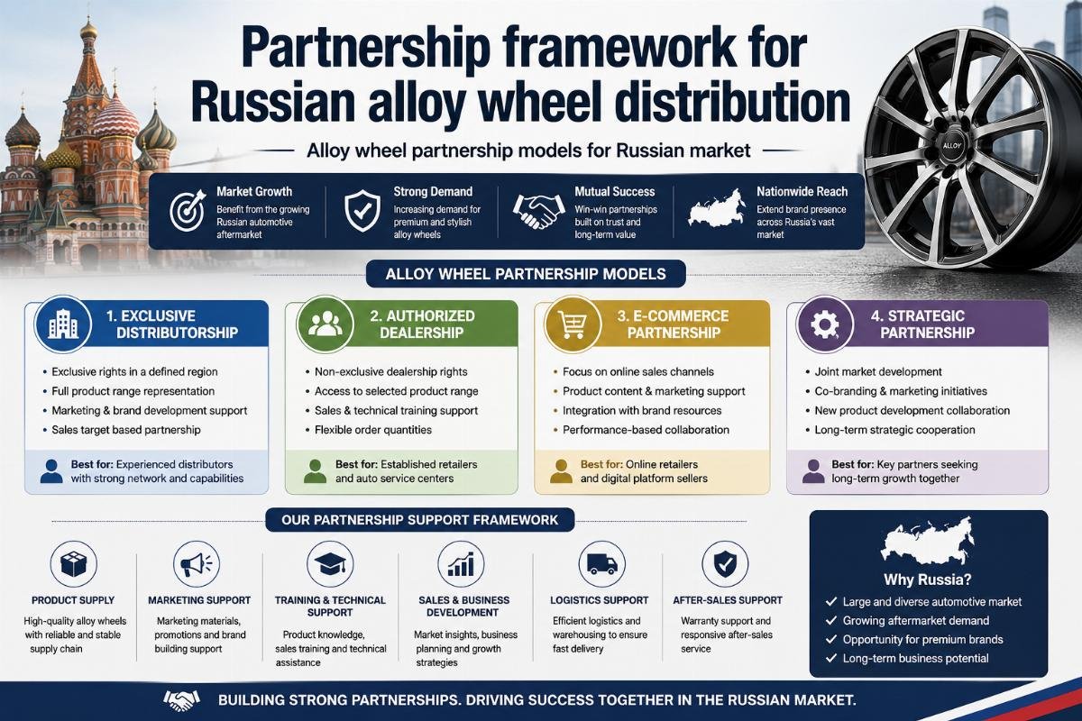 alloy wheel partnership models for Russian market Partnership framework for Russian alloy wheel distribution