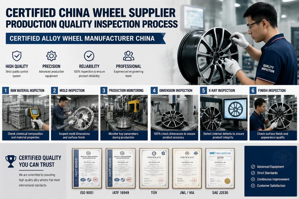 Certified China wheel supplier production quality inspection process