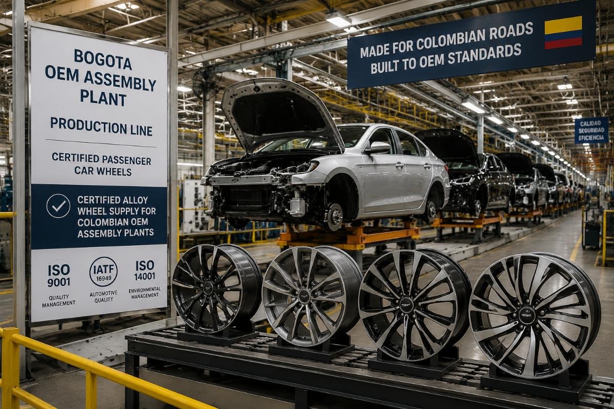 Bogota OEM assembly plant production line with certified passenger car wheels