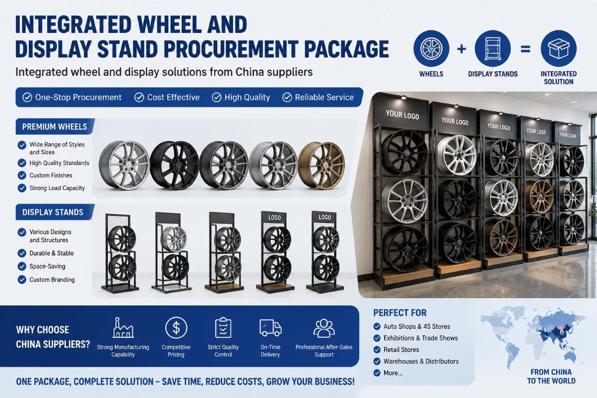 Integrated wheel and display solutions from China suppliers Integrated wheel and display stand procurement package