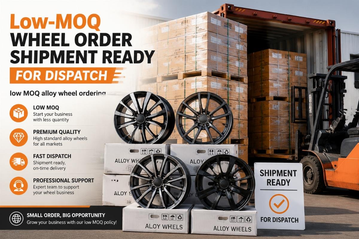 Low-MOQ wheel order shipment ready for dispatch